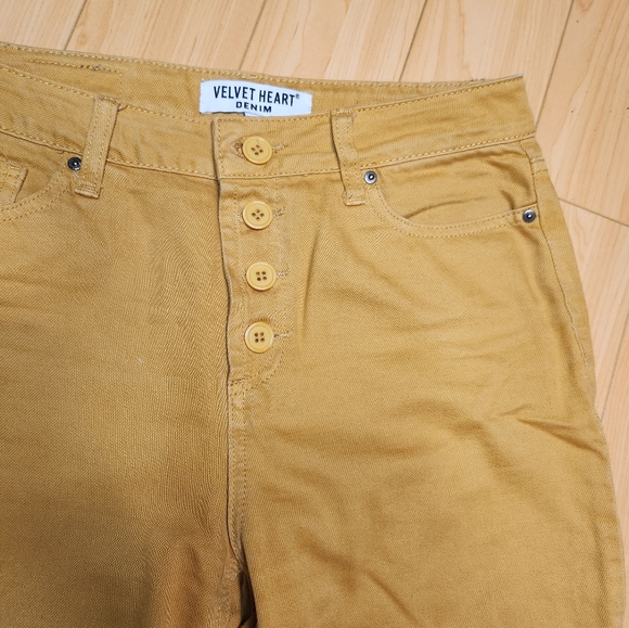 Velvet Heart mustard yellow button fly jeans - Picture 2 of 4